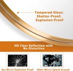 NeuType 36 inch Round Mirror Circle Mirrors for Wall, Gold Bathroom Mirror for Wall Round Mirrors for Bathroom Vanity, Wall Mounted Deep Set Aluminum Alloy Frame for Bathroom, Living Room, Bedroom - Image 4