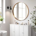 NeuType 36 inch Round Mirror Circle Mirrors for Wall, Gold Bathroom Mirror for Wall Round Mirrors for Bathroom Vanity, Wall Mounted Deep Set Aluminum Alloy Frame for Bathroom, Living Room, Bedroom - Image 2